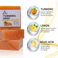 Savon Solide au Curcuma Bio Naturel Anti-Acné Éclaircissant et Blanchissant, Prix de Gros du Fabricant OEM