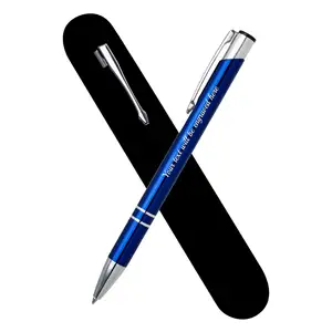 Kaliteli sıcak kişiselleştirilmiş özel ucuz metal tükenmez kalem alüminyum lazer logo reklam mükemmel yönetici kalem