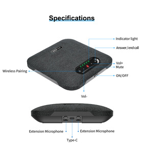 Microfono Portatile per Conferenze con Connettività Wireless e USB per Riunioni di Lavoro in Viaggio - Product Image 6