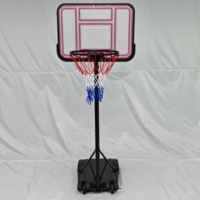 Panier de basket pour enfants: cadre en acier autoportant, base de réservoir d'eau (30L), roues et réglable à 2.53m-utilisation intérieure/extérieure