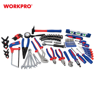 WORKPRO Kit d'outils à main pour la maison, 139 pièces, avec boîte de rangement, ensembles d'outils pratiques pour un usage domestique