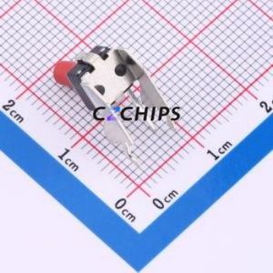 TC-6615C-10.0-260 Tactile Switch Through hole,6x6mm Switch Single Pole Single Throw Round Button 2.6N Right Angle Insert - Product Image 2