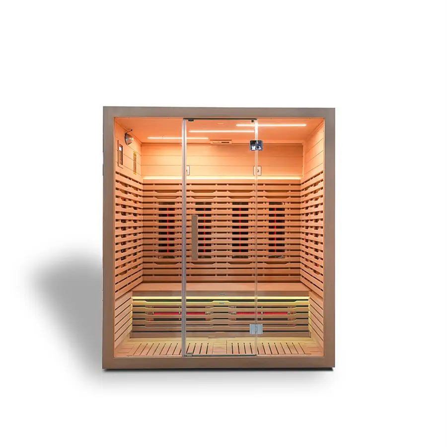 New Design Wooden Finish Mini Sauna Rooms With Bluetooth