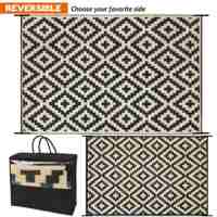 Tapis d'annexe de caravane personnalisé en plastique recyclé tapis en polypropylène imperméable tapis de paille tapis de camping-car tapis de patio extérieur