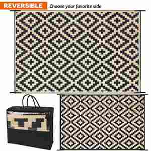 Tapis d'annexe de <span class=keywords><strong>caravane</strong></span> personnalisé en <span class=keywords><strong>plastique</strong></span> recyclé tapis en polypropylène imperméable tapis de paille tapis de camping-car tapis de patio extérieur - Product Image 3