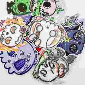 Patchs créatifs à broder en forme de crâne fantaisie, à thermocoller - Product Image 6