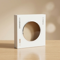 Boîte d'emballage en carton écologique personnalisée avec fenêtre, pelliculage mat et gaufrage pour plats à emporter et conception de logo