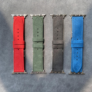 Hebillas metálicas suaves y transpirables <span class=keywords><strong>para</strong></span> la piel, correa de reloj <span class=keywords><strong>para</strong></span> <span class=keywords><strong>iPhone</strong></span> <span class=keywords><strong>Watch</strong></span> Ultra <span class=keywords><strong>3</strong></span> 2 1 <span class=keywords><strong>para</strong></span> IWatch Series 9 8 7, pulseras inteligentes - Product Image 5