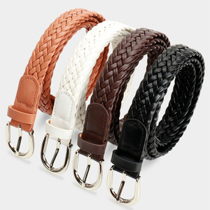 <span class=keywords><strong>Ceinture</strong></span> fine en <span class=keywords><strong>cuir</strong></span> PU tressé style bohème vintage pour <span class=keywords><strong>femme</strong></span> avec <span class=keywords><strong>boucle</strong></span> en alliage, idéale pour robes, plusieurs couleurs – Vente en gros - Product Image 1