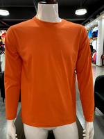 T-shirt unisexe à manches longues et col rond en polycoton 200 g/m² vierge, personnalisable avec logo, pour publicité et vêtements de travail – Vente en gros