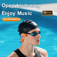 Écouteurs à conduction osseuse DG05 IPX8 étanches, écouteurs sportifs sans fil à oreille ouverte avec lecteur MP3 intégré pour la natation et la course à pied