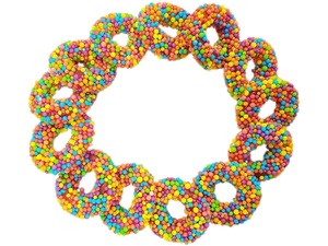 FLY Halal Fruitig & Zuur Snoepjes Non-pareils Gelatine Meerkleurige Donut Cirkel Ringvormige Knapperige <span class=keywords><strong>Gummy</strong></span> <span class=keywords><strong>Clusters</strong></span> Bulkverpakking - Product Image 3