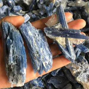 Natural blue celestite crystal raw stone specimens mineral sapphire rough kyanite cluster