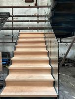 Escalier en tube carré métallique sur mesure, escalier moderne en poutre métallique pour maison résidentielle
