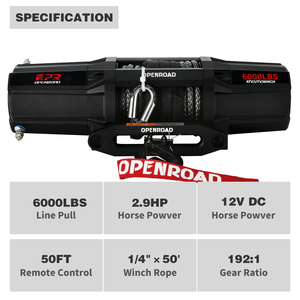 เครื่องกว้านไฟฟ้าขนาดเล็กแบบ6000Lbs 24V เชือกลวดเหล็กแบบแมนนวลสำหรับใช้งานกลางแจ้งและใช้ในยานยนต์ - Product Image 3