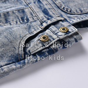 Baju Kodok Denim Bayi Laki-laki, Jumpsuit Denim Celana Pendek Jeans Musim Panas 2020 - Product Image 4