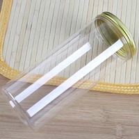 Diverses tailles 100ml 450ml 550ml 650ml Pot pour animaux de compagnie transparent vide avec couvercle à vis en plastique aluminium