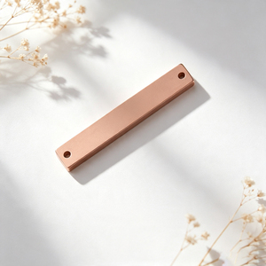 Rectangle Blank Stainless Steel Metal <b>Name</b> Label Custom Logo Metal <b>Tag</b> Two Holes Clothing and Bag Hardware Accessories - Product Image 5