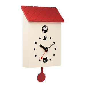 Vô cùng thời gian tùy chỉnh hiện đại cúc cu Đồng hồ treo tường thiết kế hiện đại màu Đỏ cúc cu đồng hồ với con lắc đồng hồ treo tường - Product Image 2