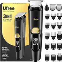 Kit de tondeuse à barbe UFREE 3 en 1, 8000 tr/min, kit de toilettage quotidien pour hommes, multi-tondeuse et tête interchangeable facile, tondeuse à poils de nez