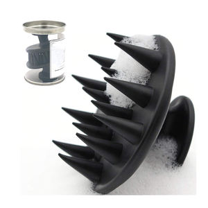 Brosse à cheveux en silicone avec logo personnalisé, outil multifonctionnel <span class=keywords><strong>de</strong></span> nettoyage pour le <span class=keywords><strong>bain</strong></span> et le lavage des cheveux, brosse <span class=keywords><strong>de</strong></span> massage pour la tête pour un usage domestique - Product Image 1