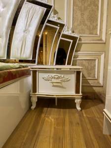 Nuovo Design bianco moderno pittura di lusso 5 pezzi King Size MDF Set di mobili per la casa - Product Image 3