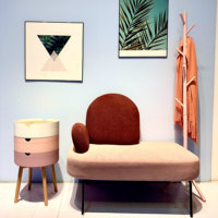 Sessel Salon Salon Mobilier nordique Design Mode Love Seat Appartement de loisirs moderne Petit canapé simple rose