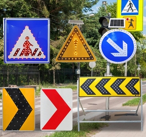 ODM Fabricant Panneau d'affichage à LED étanche IP65 en aluminium Flèche de signalisation de trafic extérieur pour avertissement routier Pas de stationnement Route lente - Product Image 1