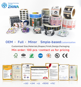 Tùy Chỉnh Rượu Vang Nhãn Chai Thủy Tinh Bao Bì Nhãn Nổi Màu Đỏ Lá Matte Dính Kết Cấu Nhãn Giấy - Product Image 5