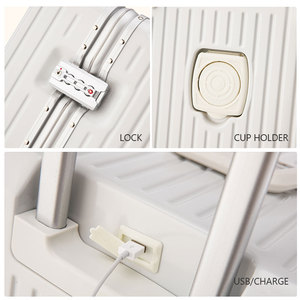 Set di Valigie Nuove all'Ingrosso, Stile Classico, Alta Qualità, <span class=keywords><strong>Grande</strong></span> Capacità, 3 Pezzi, per Lunghi Viaggi, Principalmente in ABS PC Alluminio, Unisex - Product Image 4