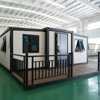 Villa préfabriquée extensible à double aile, bureau de jardin à montage rapide, clinique mobile de luxe, appartement écologique, hôtel