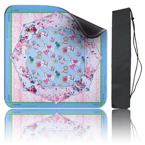Tapis de table de mahjong de luxe, silencieux, imperméables, antidérapants, pliables, couleurs peintes à la main, couleurs au choix, pour la maison, les fêtes de famille, les jeux - Product Image 6