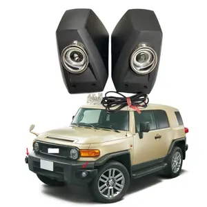 LUXESOEM lampu kabut Led Bumper depan, suku cadang bodi lampu kabut, lampu berkendara untuk Fj Cruiser 2007-2016, lampu plastik Toyota