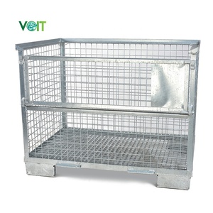 Công nghiệp Heavy Duty mạ kẽm Gấp Thép gitterbox Pallet hộp container - Product Image 2