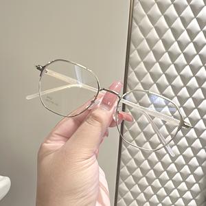 Monturas de Gafas Geométricas de Metal Retro Estilo Coreano, Montura Completa, Lentes Acrílicas, Anti Luz Azul, Unisex, Origen Danyang - Product Image 3