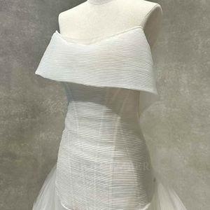 Robe de mariée sirène en tulle à épaules dénudées avec longue traîne pour la mariée Jancember - Product Image 6