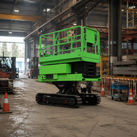 Plateforme élévatrice à ciseaux électrique sur chenilles en acier de 8 m GS0612TL, capacité 580 kg, avec extension de 900 mm pour l'entretien des installations extérieures