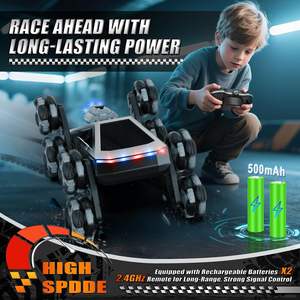 EPT Robot Chien Télécommandé Huit Roues avec Fonction Pulvérisation, Musique, Lumières LED, Bras Articulé, Voiture RC Tout-Terrain Acrobatique - Product Image 5