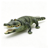 Grand jouet crocodile infrarouge télécommandé réaliste avec son de rugissement, jouet interactif électrique pour enfants