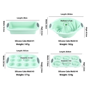 Stampo per torte in Silicone bicolore bordino Maufen Toast <span class=keywords><strong>Pizza</strong></span> piatto grande multiuso pane decorazioni tazze per Muffin Dessert - Product Image 4