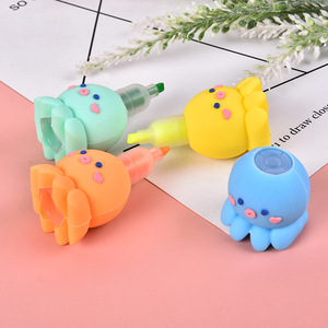 Dễ thương <span class=keywords><strong>Mini</strong></span> bạch tuộc hình <span class=keywords><strong>Highlighter</strong></span> sáng tạo diy màu nước bút graffiti Key Marker scribing bút với 6 màu sắc đóng gói như thiết lập - Product Image 2