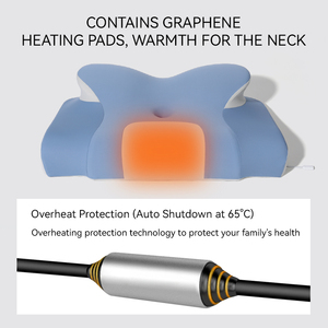 Cuscino <span class=keywords><strong>per</strong></span> la protezione della colonna vertebrale cervicale con impacco caldo di grafene <span class=keywords><strong>per</strong></span> <span class=keywords><strong>dormire</strong></span> meglio, realizzato <span class=keywords><strong>in</strong></span> <span class=keywords><strong>Memory</strong></span> Foam a rimbalzo lento - Product Image 3