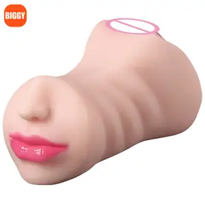 Poupée chatte de poche poupée 3D bouche vagin poupée de sexe anal 3 en 1 poupée de masturbateur masculin réaliste chatte de poche jouets sexuels pour hommes vente en gros