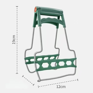 Set peralatan dapur dan gadget, piring pemegang silikon anti licin mangkuk baja tahan karat multifungsi - Product Image 3