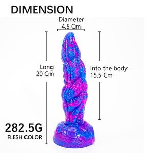 Fantaisie monstre Dragon <span class=keywords><strong>gode</strong></span> avec ventouse Plug <span class=keywords><strong>Anal</strong></span> en Silicone souple avec ventouse puissante pour homme femmes jouets de Masturbation - Product Image 6
