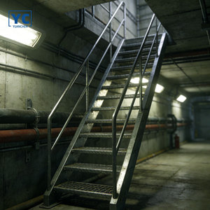 Marches d'escalier extérieures en acier galvanisé antidérapantes avec design moderne, installation par boulons, garantie de 5 ans - Product Image 4