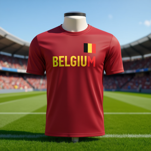 Belgium Soccer Shirt <b>Red</b> Custom Name Number Fan Jersey Adult <b>Football</b> Jersey - Product Image 2