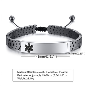 Hot Selling Custom Popular Enrgaved Stainless Steel Bracelet Jewelry - Product Image 6