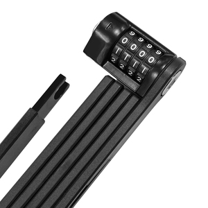 Serrure de vélo antivol <span class=keywords><strong>pliable</strong></span> serrure de vélo mot de passe <span class=keywords><strong>cadenas</strong></span> haute sécurité serrure de Scooter électrique accessoire de vélo - Product Image 4