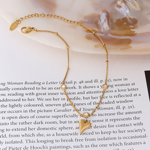 <span class=keywords><strong>Tobillera</strong></span> con colgante de corazón de amor tridimensional de circonita, cadena de tobillo chapada en oro de 18K, joyería para pies, tobilleras - Product Image 3